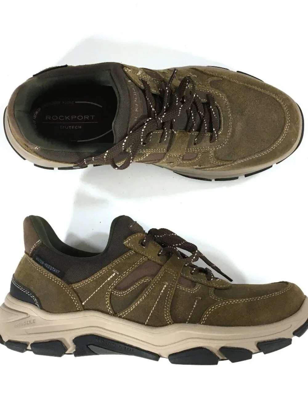 Rockport Rhett Lace Up Sneakers Mens Size 10 W Wide Brown Step In